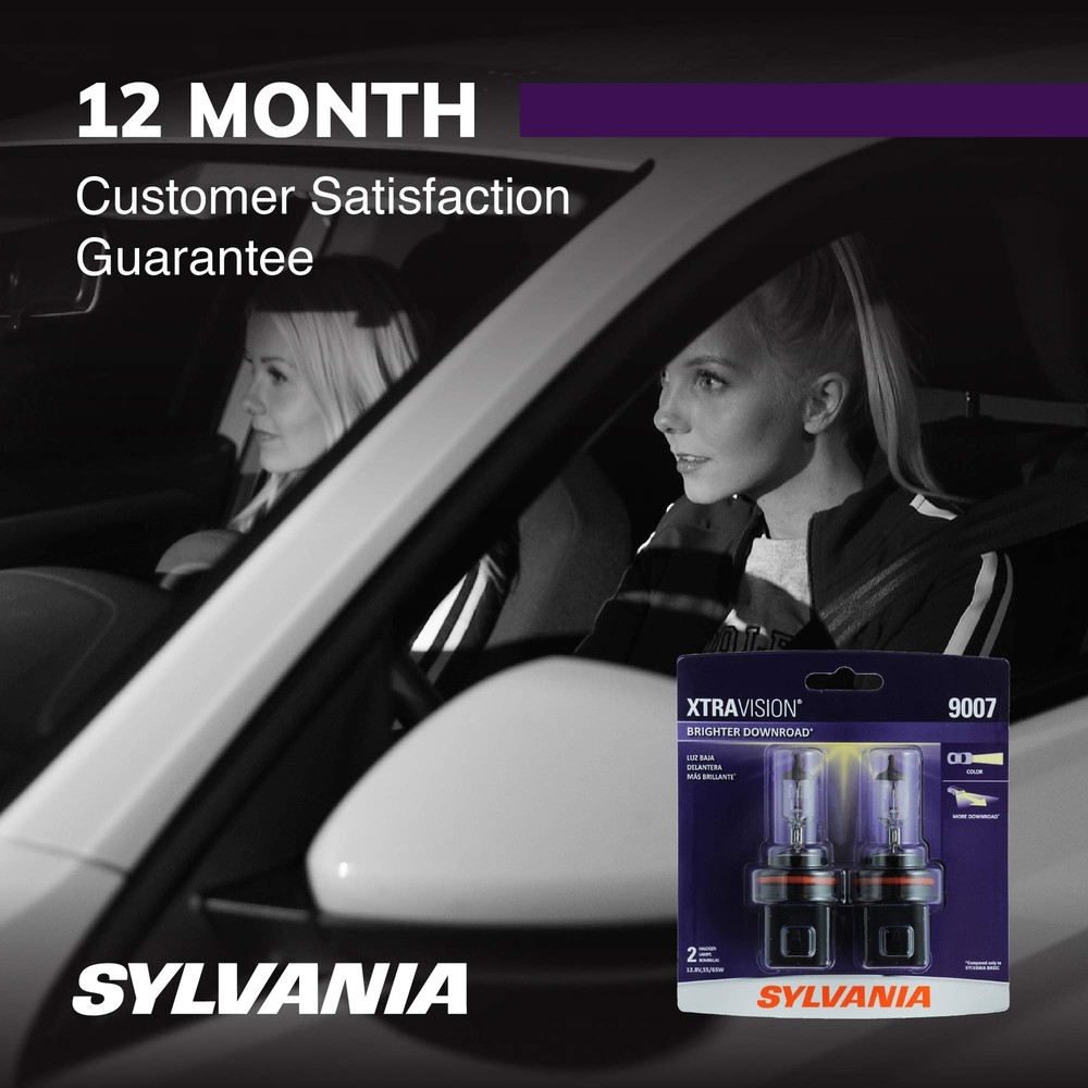 Sylvania 9007 XtraVision Halogen Bulbs High Performance White Light Pair