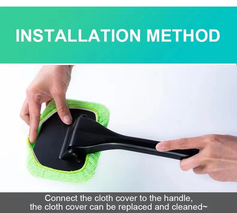 Microfiber Car Wiper Windshield Cleaning Auto Glass Window Cleaner Brush Tool
