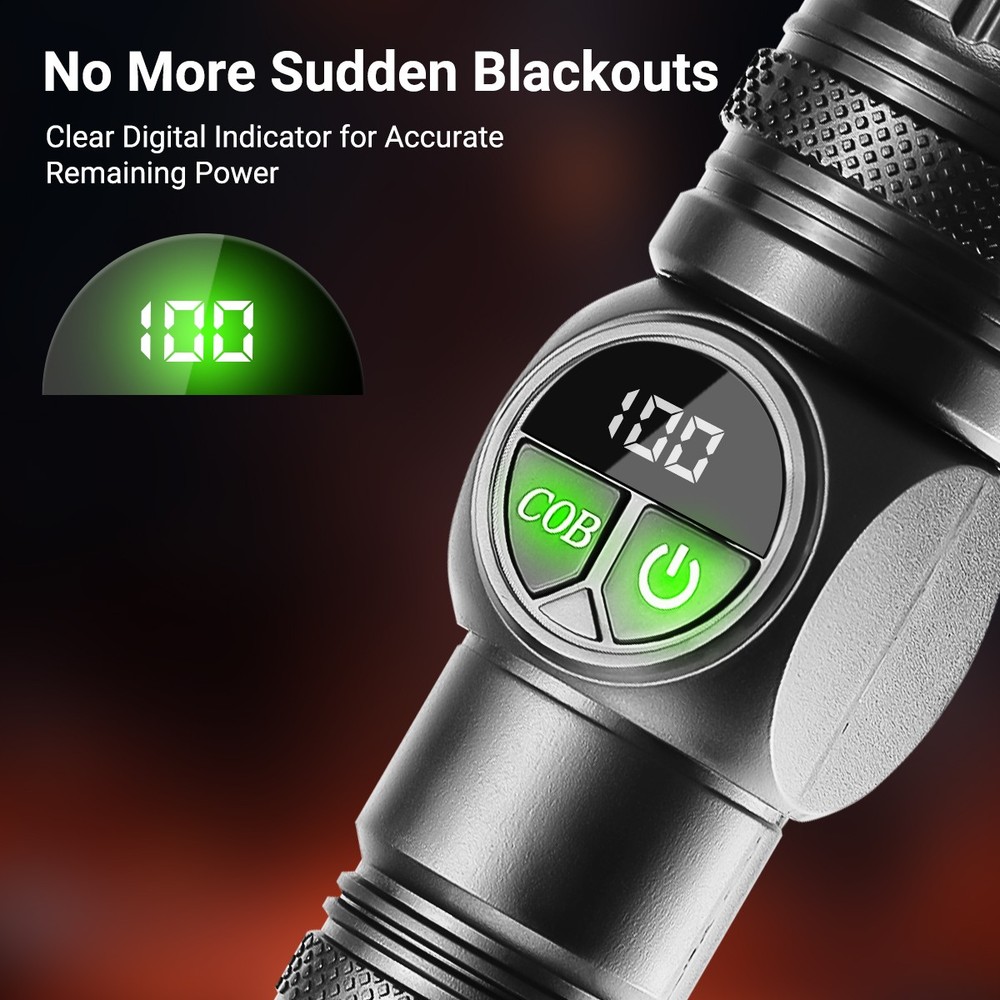 Super Bright LED Flashlight Rechargeable Lightweight Magnetic LED Work Lights