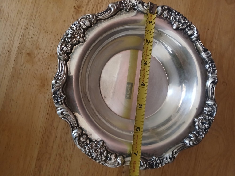 Poole Silver Co Silverplate Scalloped Candy Dish