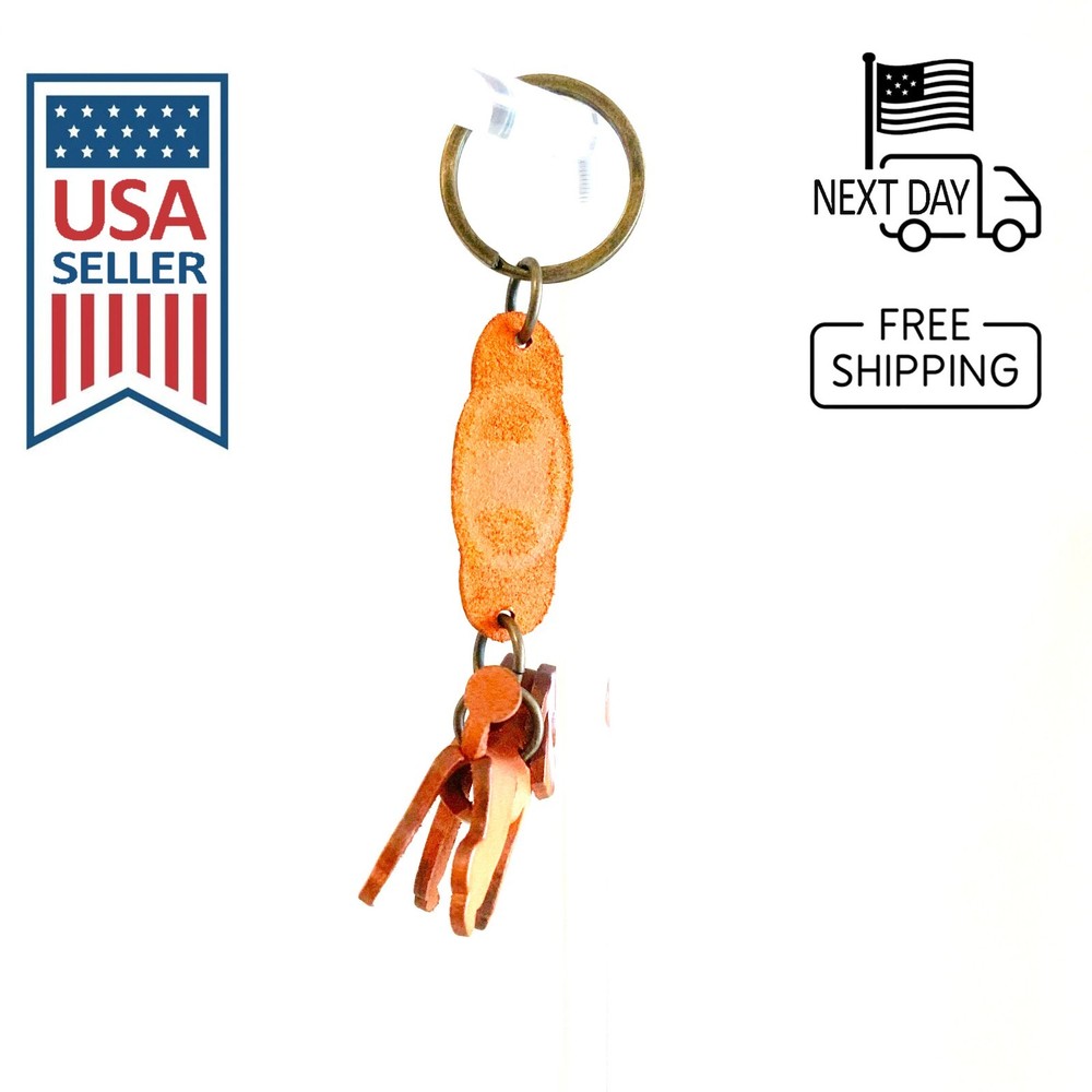 POODLE Handmade Leather Keyring