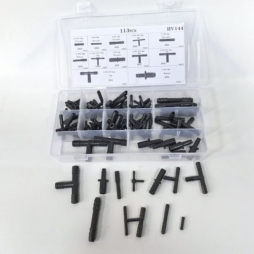 5FT 3 4 5 6 8 10mm Auto Car Vacuum Silicone Hose Line Pipe Tube Kit +Connectors