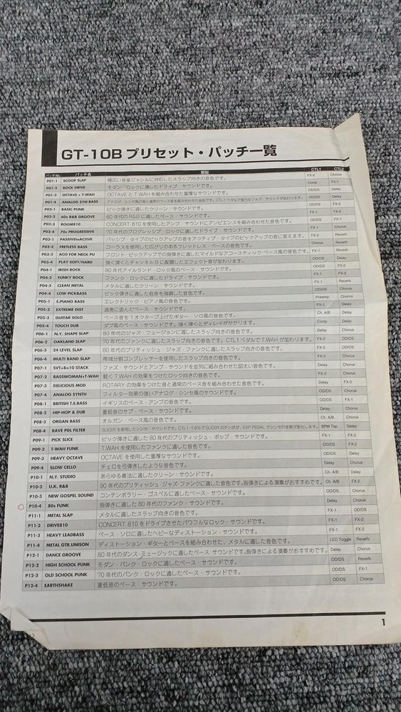 BOSS GT-10 MULTI-EFFECTOR 591417