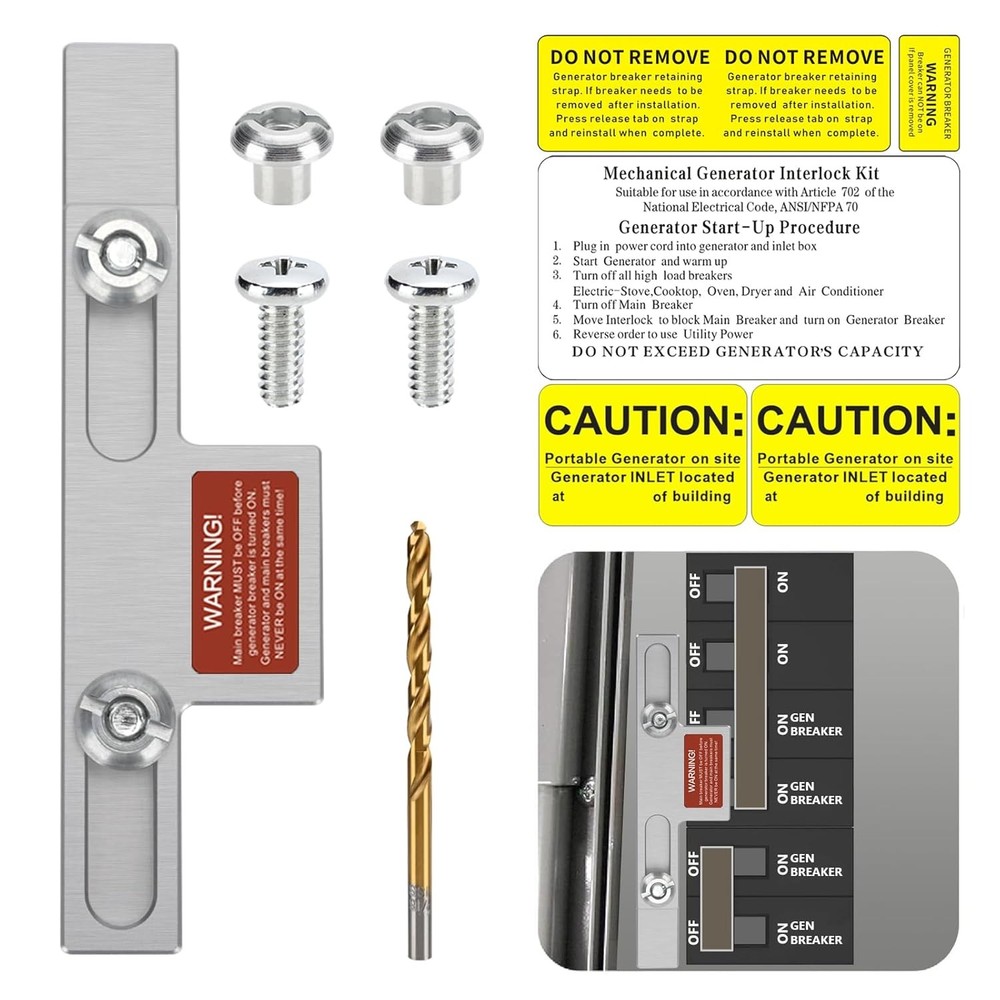 Generator Interlock Kit Compatible with Square D Generator Interlock Kit for Hom