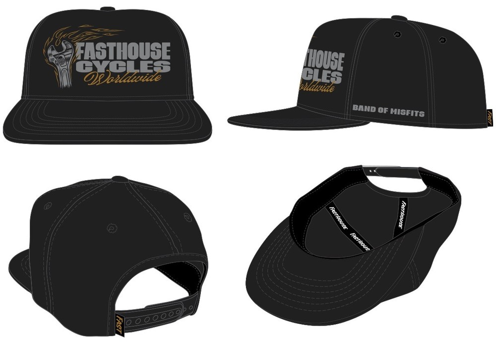 FastHouse 3210050500 - Spanner Snapback Hat Black OS
