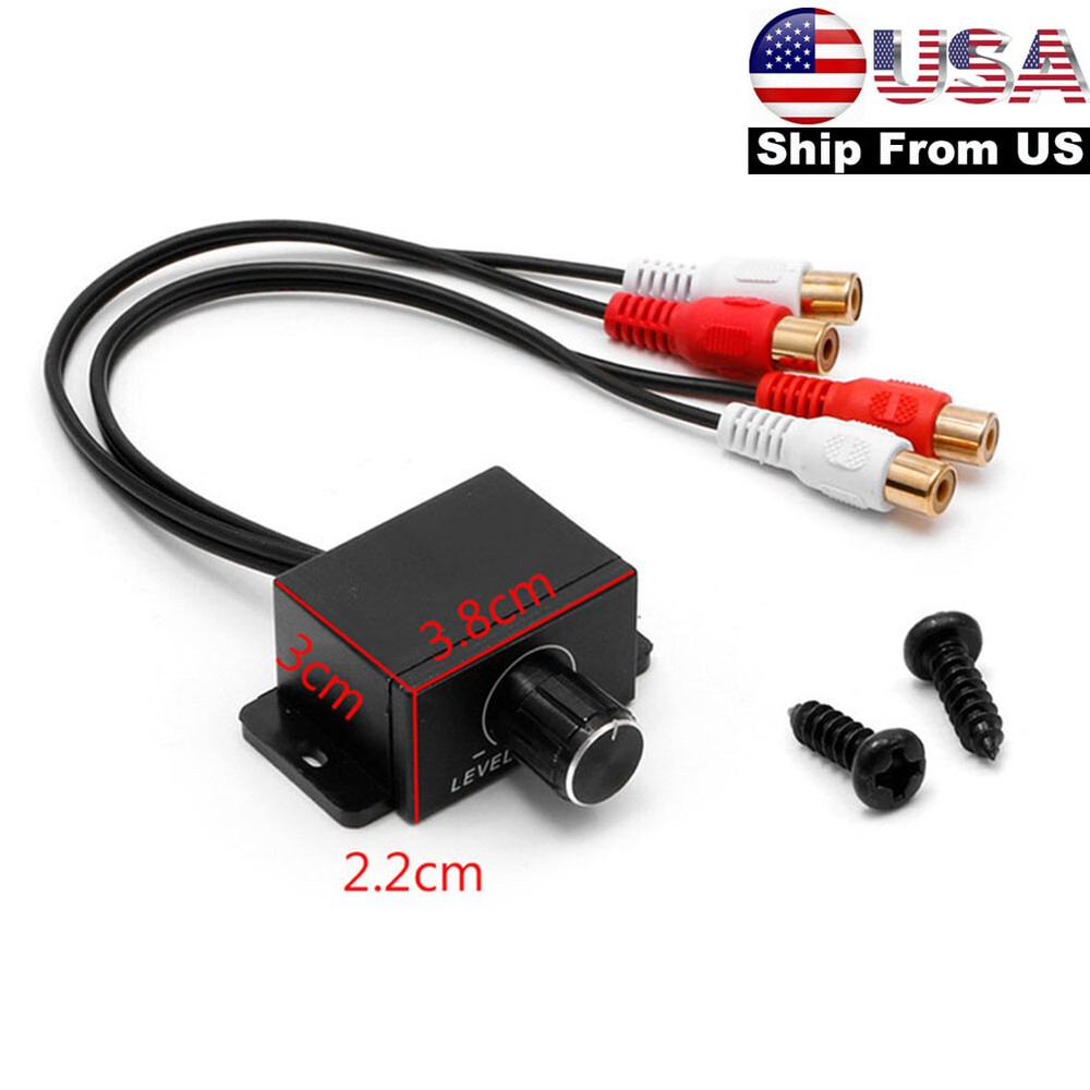 Universal RCA Level Controller Car Audio Amplifier Audio Adjuster Control Knob