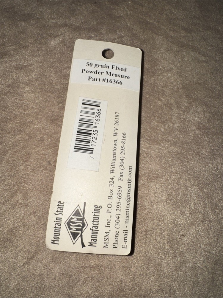 MSM 50 Grain Fixed Powder Measure