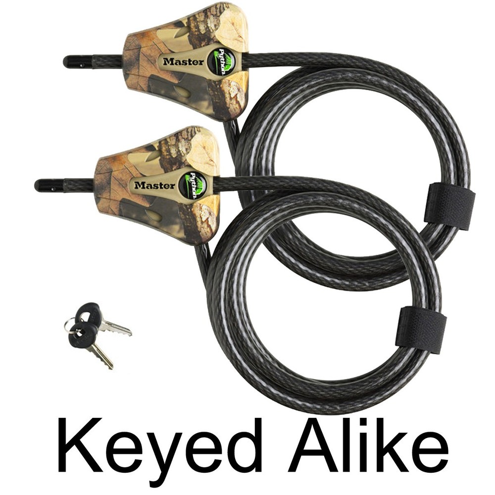 Master Lock - (2) Python Trail Camera Camouflage Cable Locks 8418KA2 CAMO 2-Pack