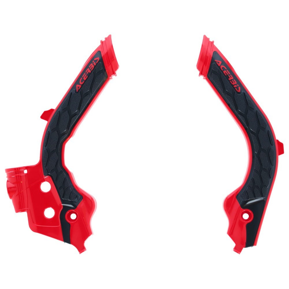 Acerbis X-Grip Frame Guards - Red/Black - Plastic