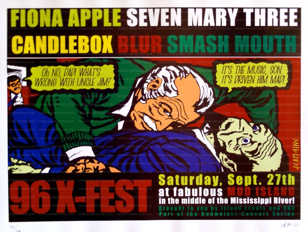 Fiona Apple Concert Poster Memphis 1996 Jermaine Rogers