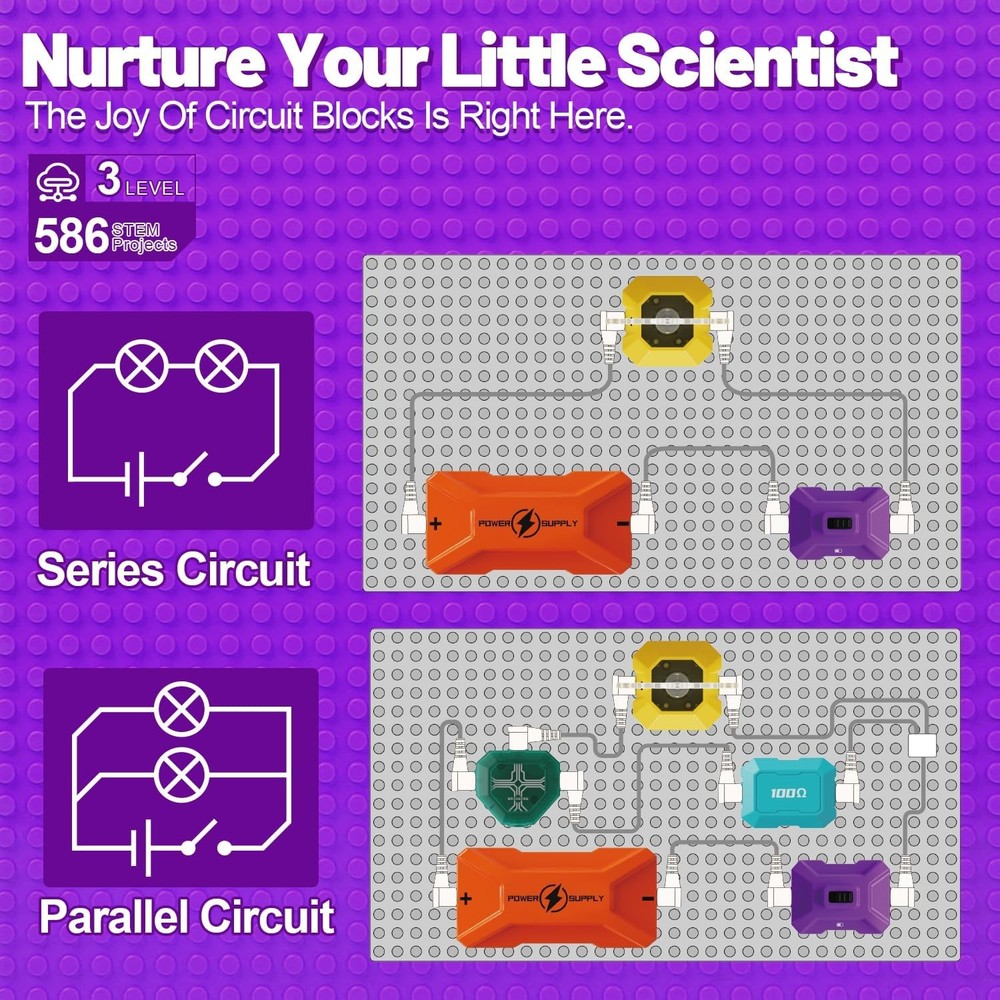 Gohero Circuits Science Kit，76 STEM Projects,Science Experiments for Kids with F