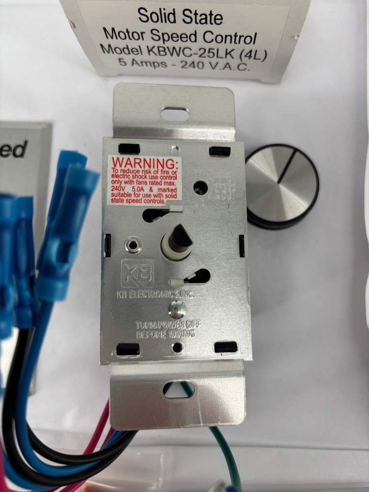 KB Electronics KBWC-25LK(4L) Solid State Motor Speed Control 5A 240V