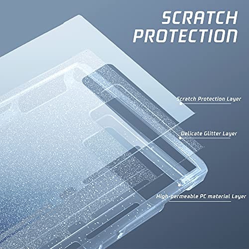 Glitter Clear Case for Nintendo Switch, TPU Silicone Soft Shell Dockable