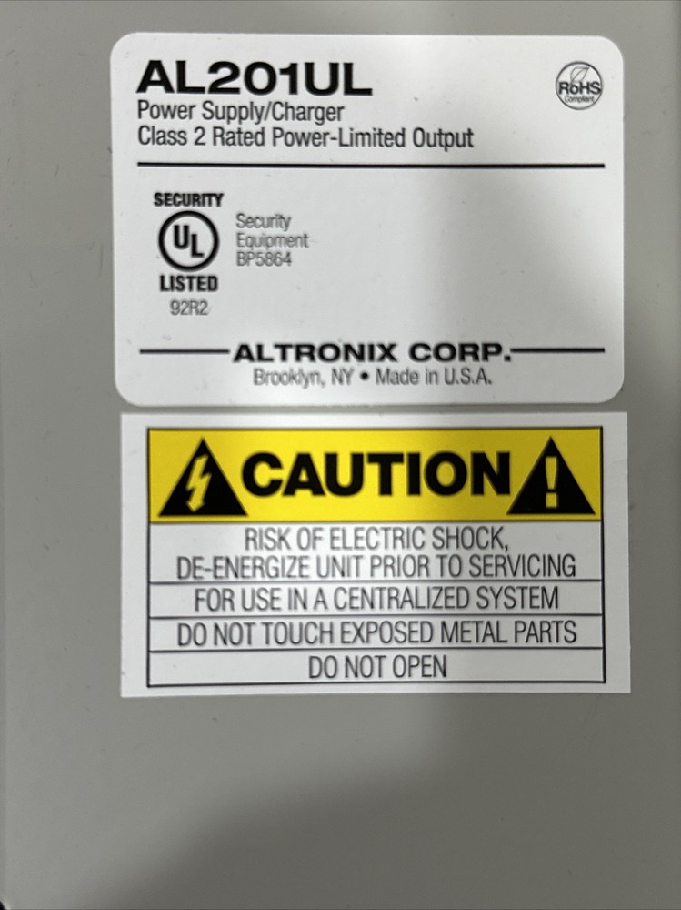 Altronix AL201UL Power Supply