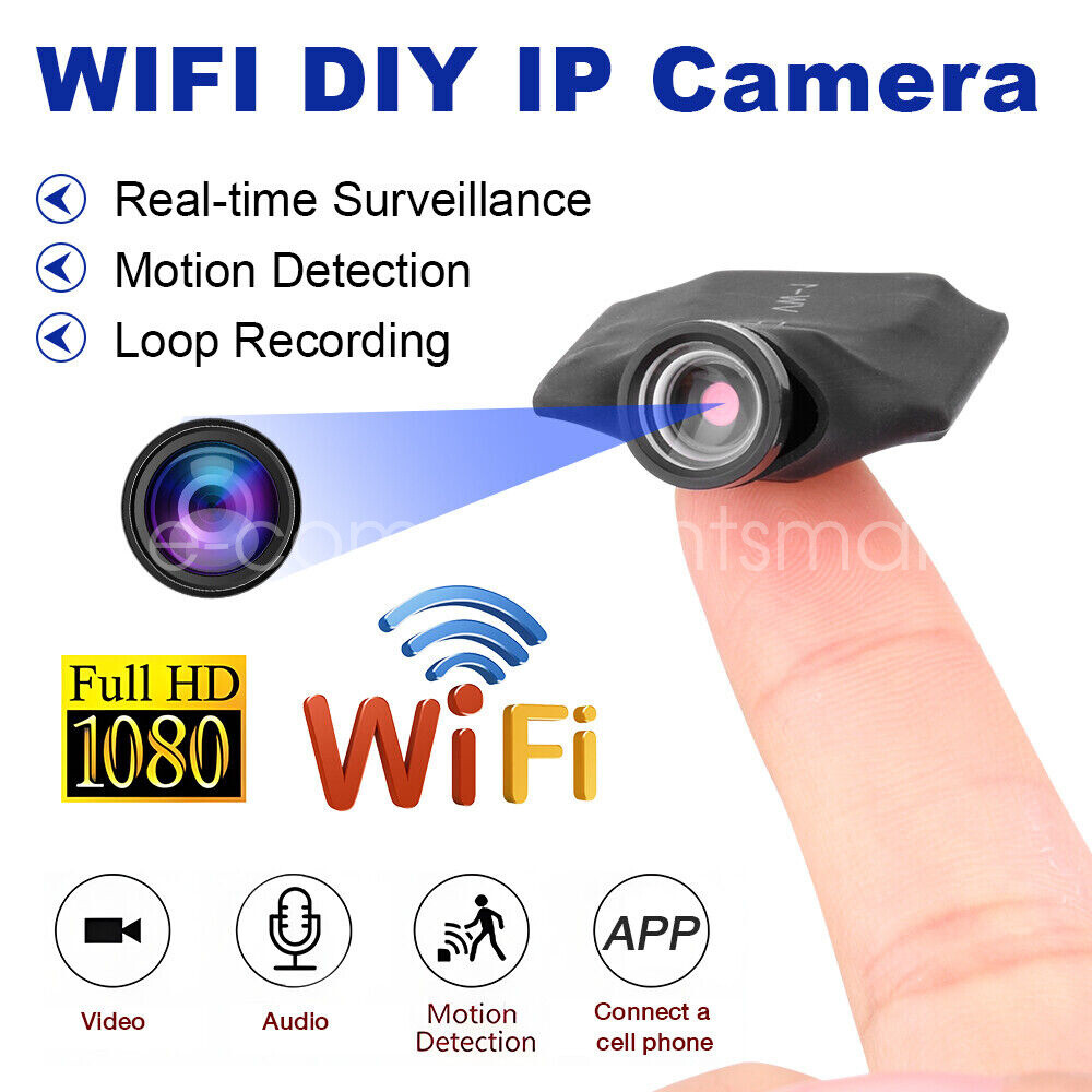 1080P Wireless WIFI IP Mini Camera DIY Button Design DVR Security Cam Video AUS