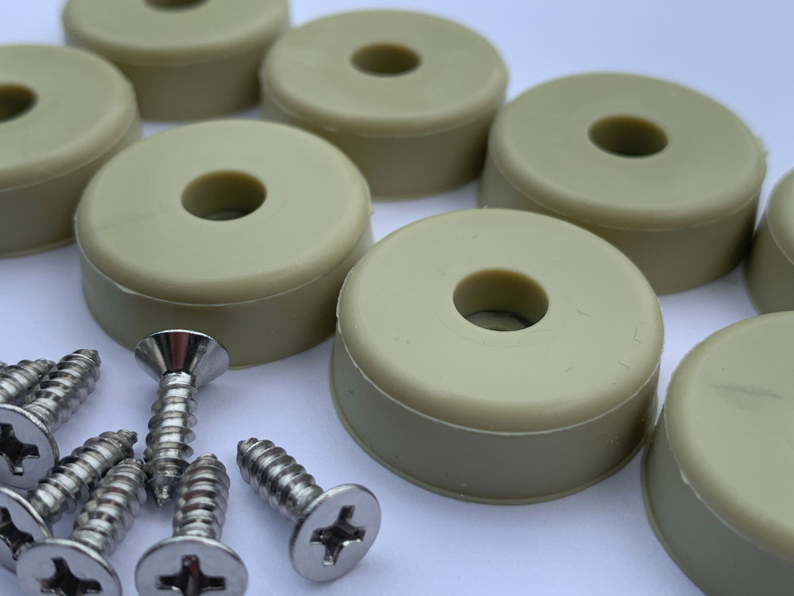 1" DIA Cutting Board Rubber Bumpers LOW PROFILE Silicone Black Clear Stainless