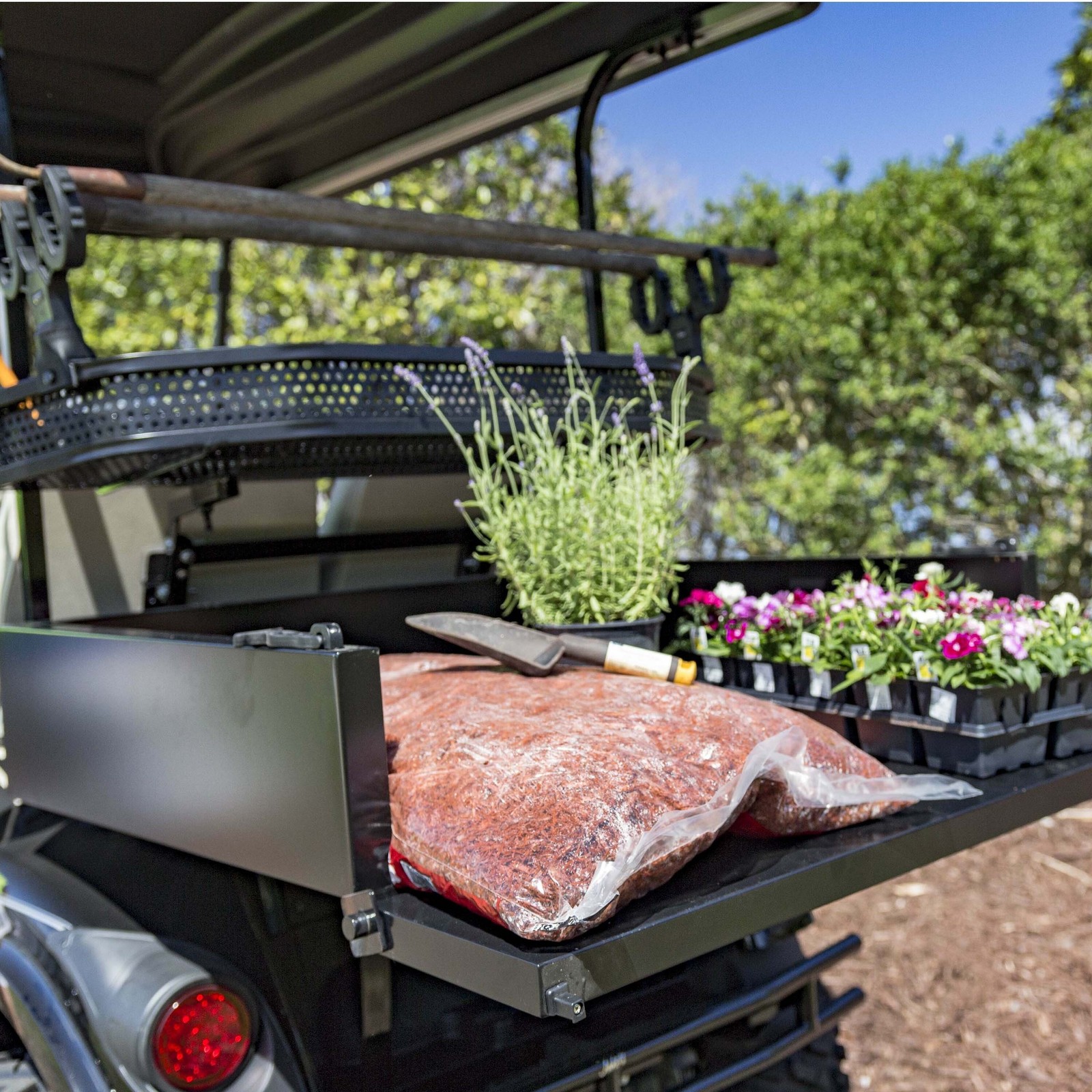 Golf Cart Black Steel Utility Bed Cargo Box 40" x 27" (CARGO BOX ONLY, NO MOUNT)
