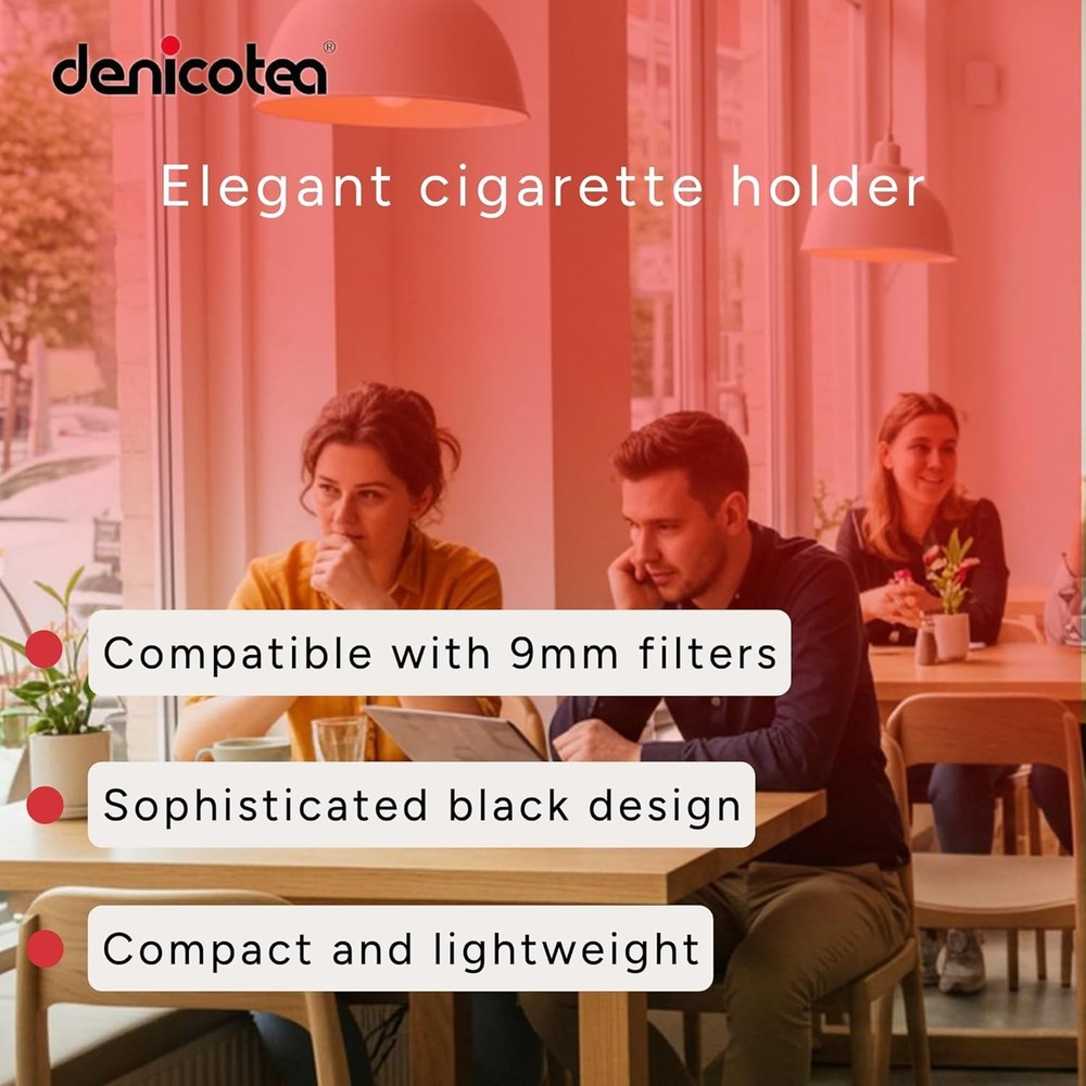 Denicotea Cigarette Holder Black/Gold