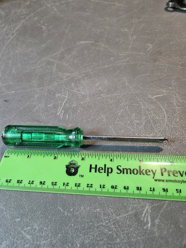 2 Vintage Fully Hardened Phillips Screwdrivers Impact Handles