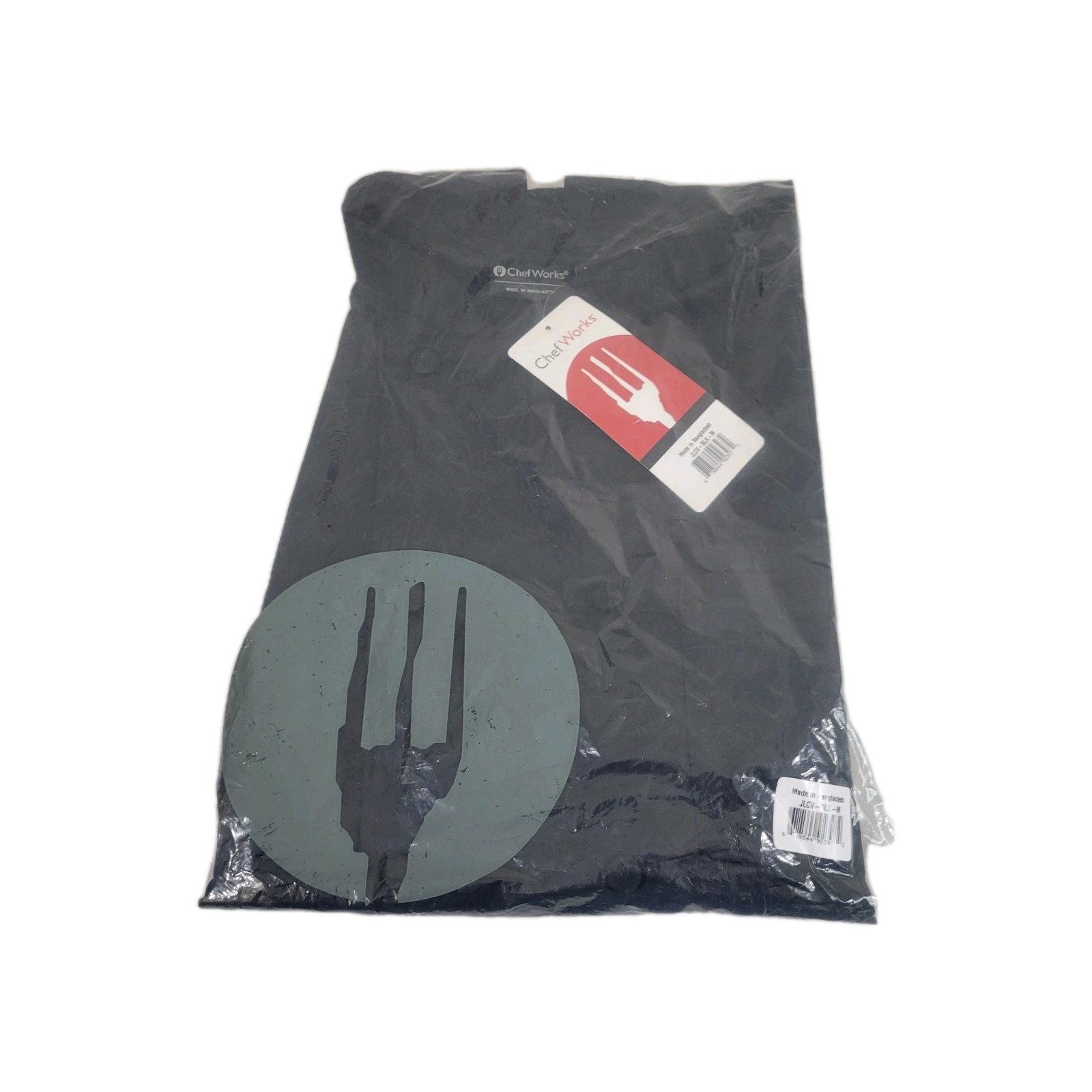 Mens Medium Montreal Cool Vent Chef Coat Shirt Black Double Breast Performance