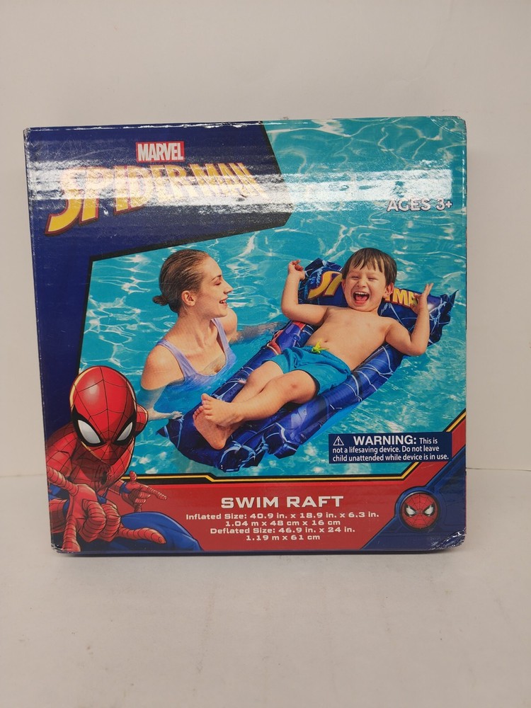 NIB Marvel Spiderman  Inflatable Swim Raft Float Ages 3+