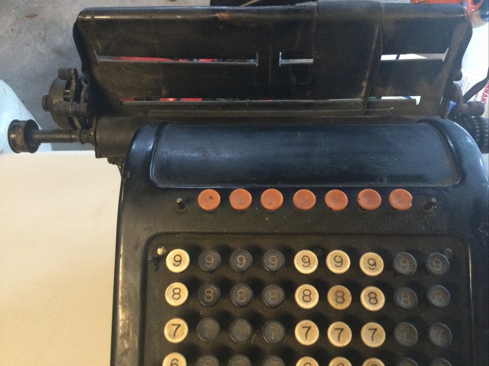 Antique No.1 Burroughs Beveled Glass Adding Machine