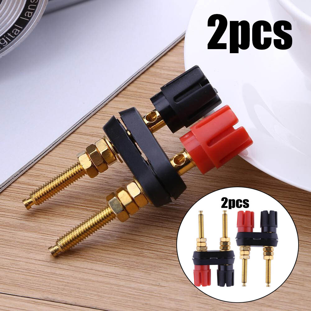 2X Extended Speaker Banana Plug Binding Post Terminal Connector Banana Socket US