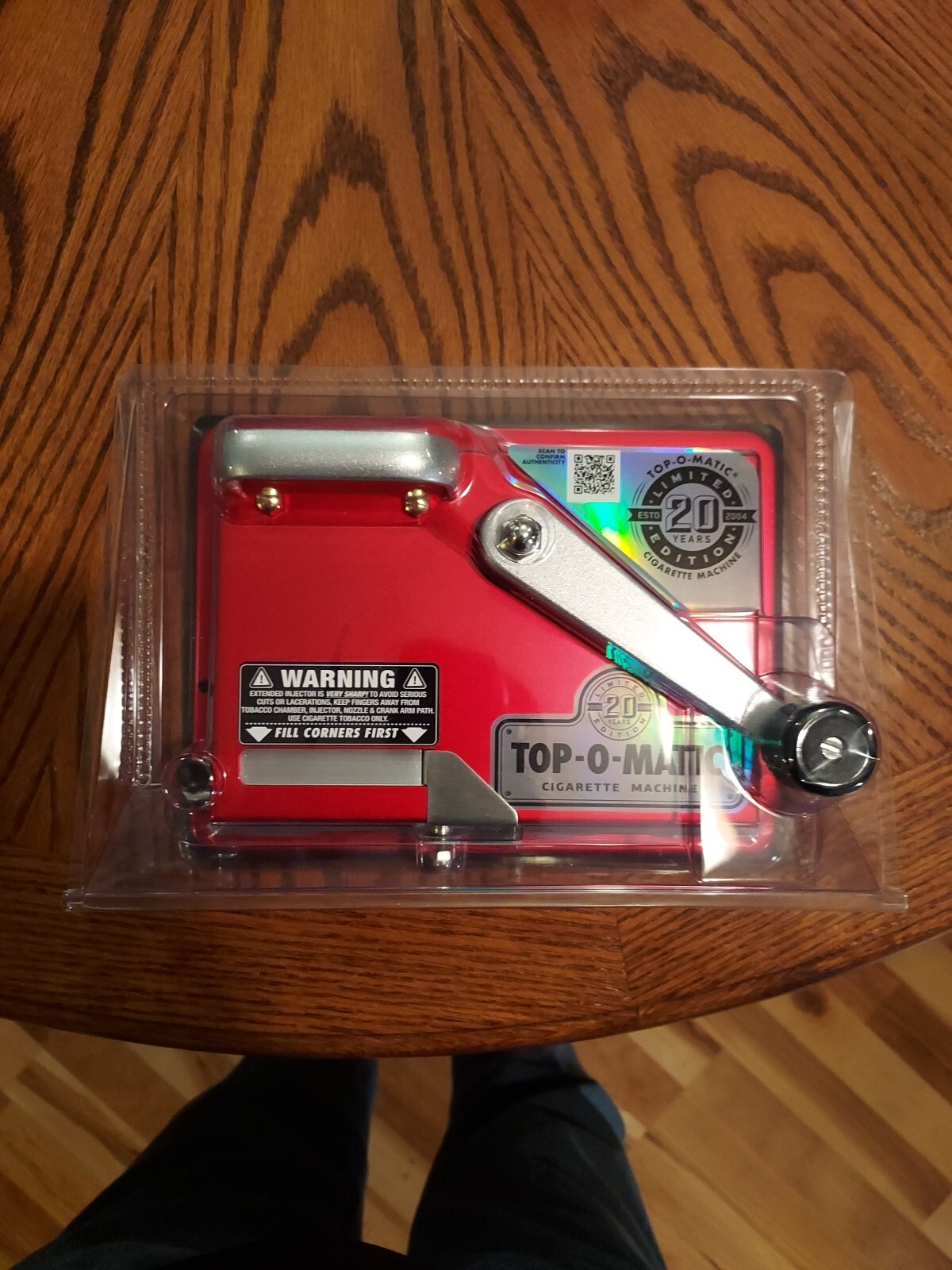 Top-O-Matic Cigarette Machine Limited Edition 20th Anniversary Red Heavy Duty