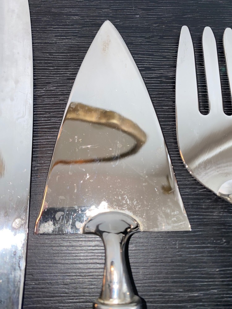 Vintage Quality Crystal Cake/Pie Knife Serving Set