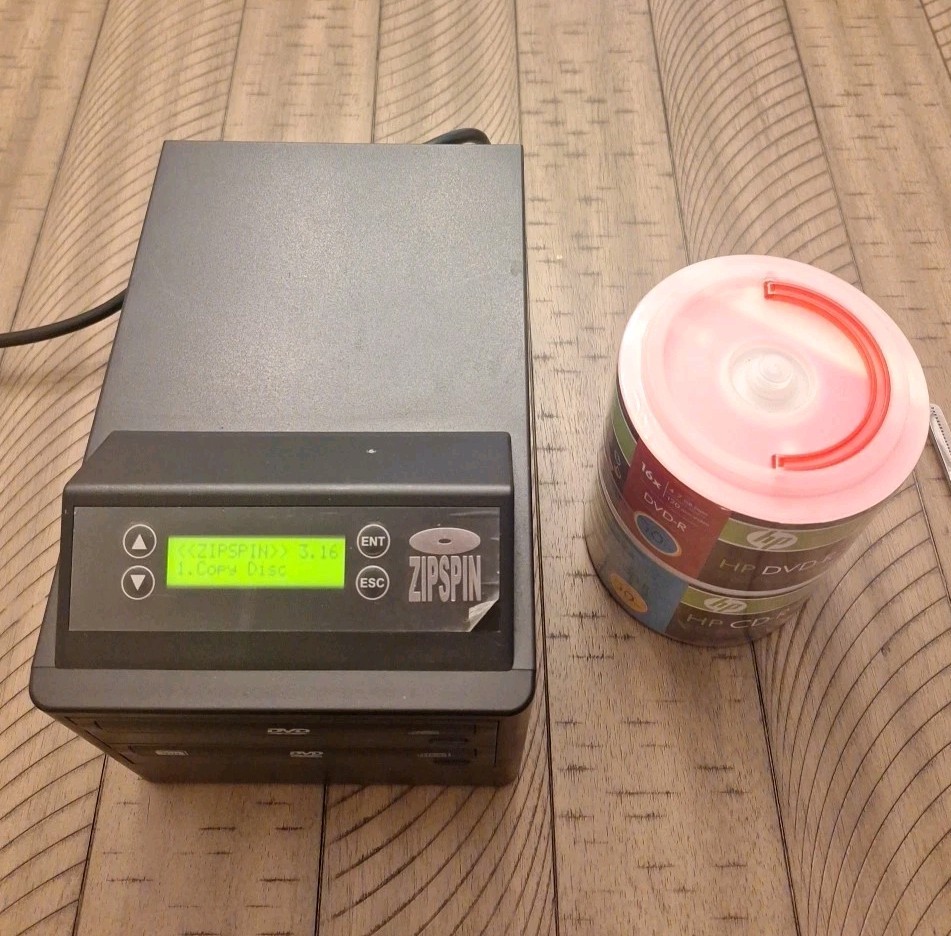 Zip Spin Super Multi CD DVD Burner Duplicator 22219 DVD-121 PRO Tested Works