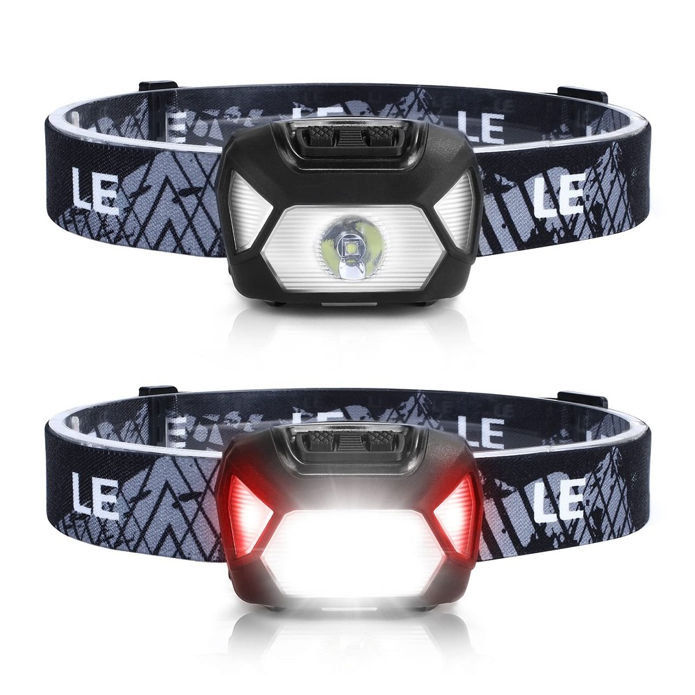 2-Pack LED Headlamp Super Bright 6 Modes Waterproof Battery Powered Camping Mini