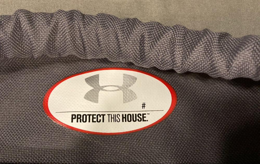 Under Armour Black Baseball Drawstring Backpack Sack Pack