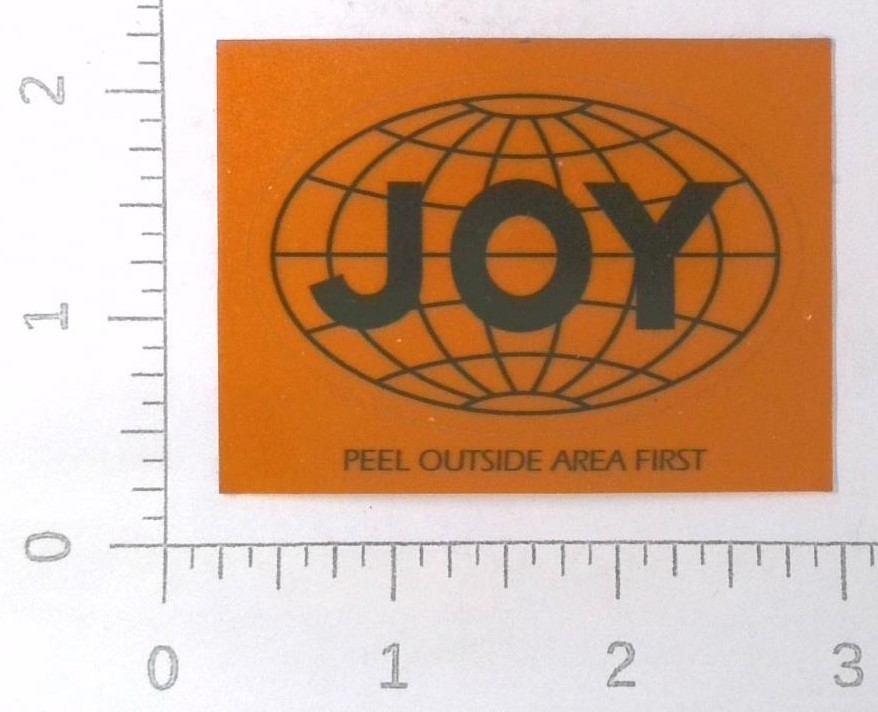 Vintage Joy Global Coal Mining Sticker Decal