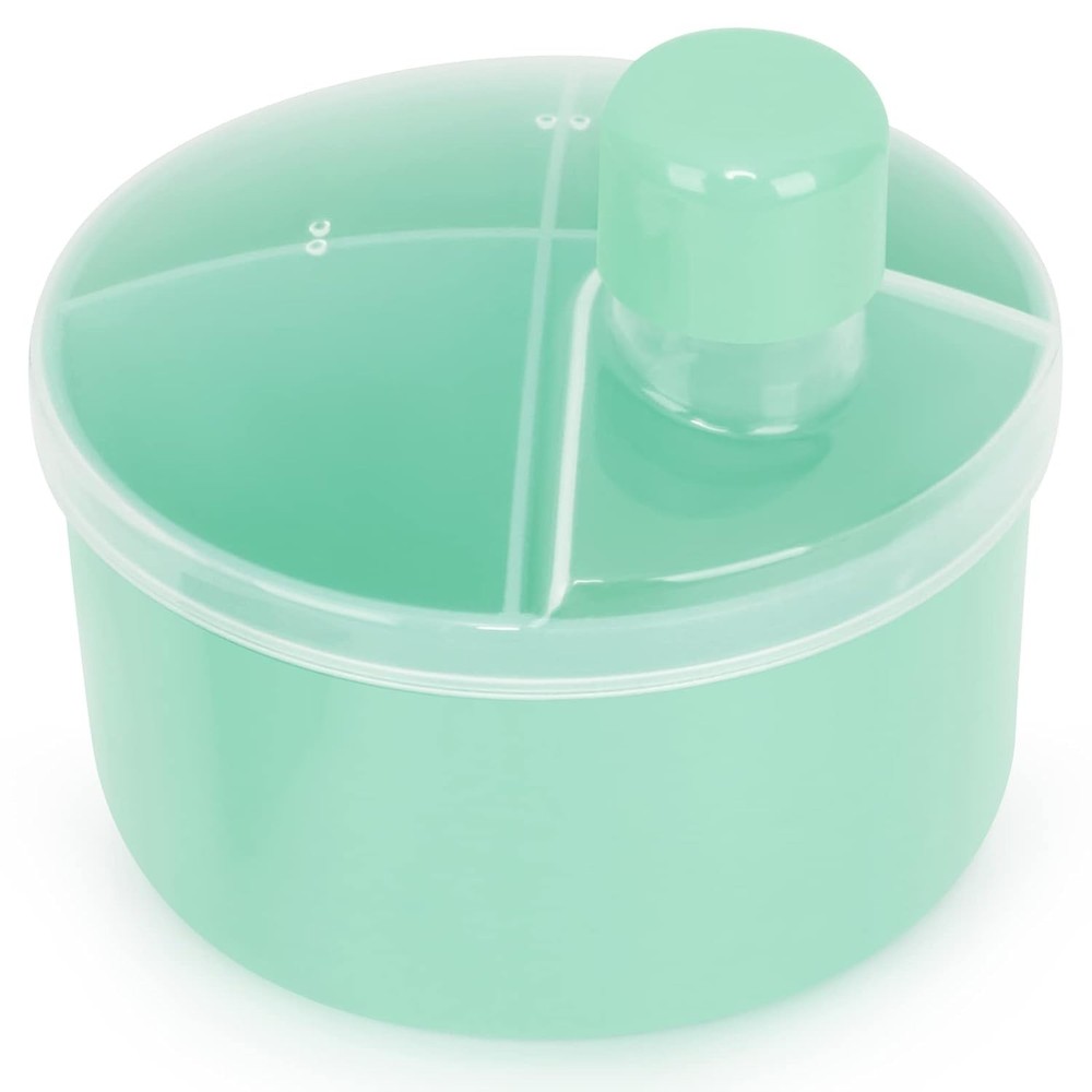 Rotating Four-Compartment Formula Dispenser Non-Spill Powder Container for
