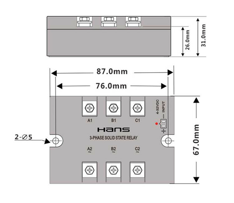 1PC 20A~30A DC-AC 4-32VDC/40-480VAC Three-phase solid state relayy