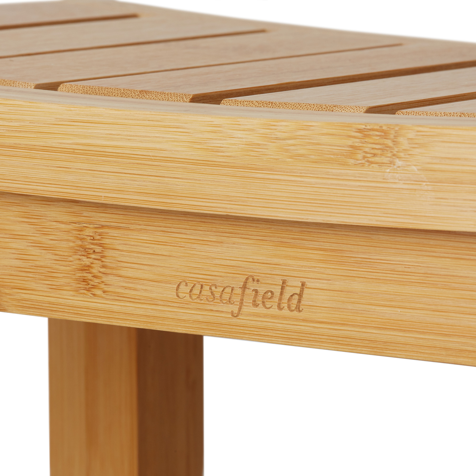 Bamboo Shower Bench with Storage Shelf, Wood Bathroom Spa Stool Seat for Bathtub