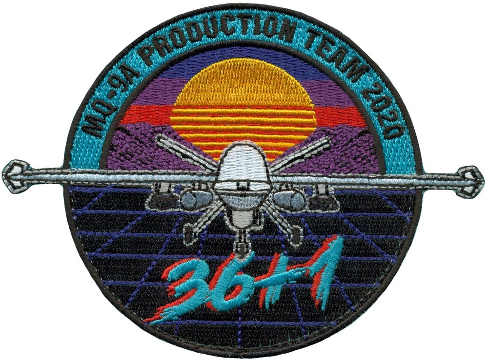 USAF GENERAL ATOMICS MQ-9A REAPER PRODUCTION TEAM 2020 PATCH