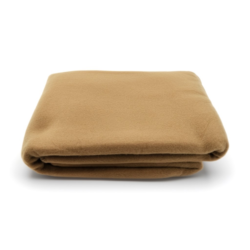 Italian Army Fire-Proof Wool Blanket Tan Emergency Outdoor Survival 60" x 40"