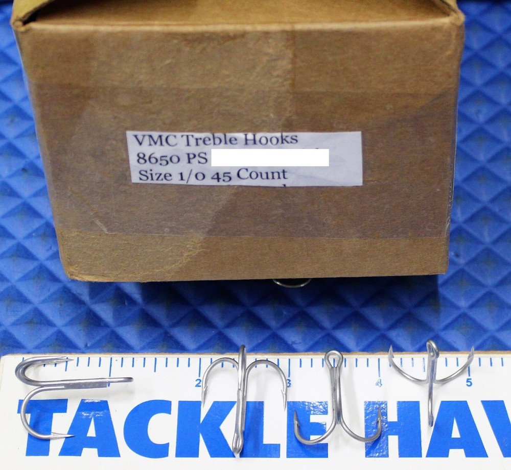 VMC Treble Hook 8650 PS Size 1/0  45 Count Box