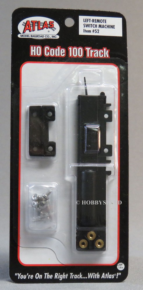 ATLAS HO CODE 100 LEFT REMOTE SWITCH MACHINE train track turn out turnout ATL52