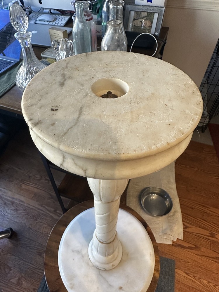 Vintage Marble Planter Stand