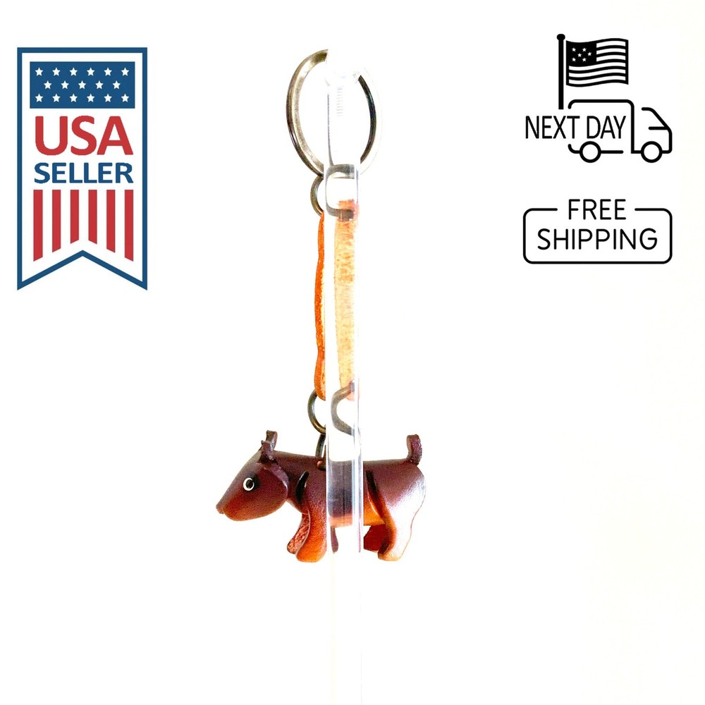 Bull Terrier Handmade Leather Keyring