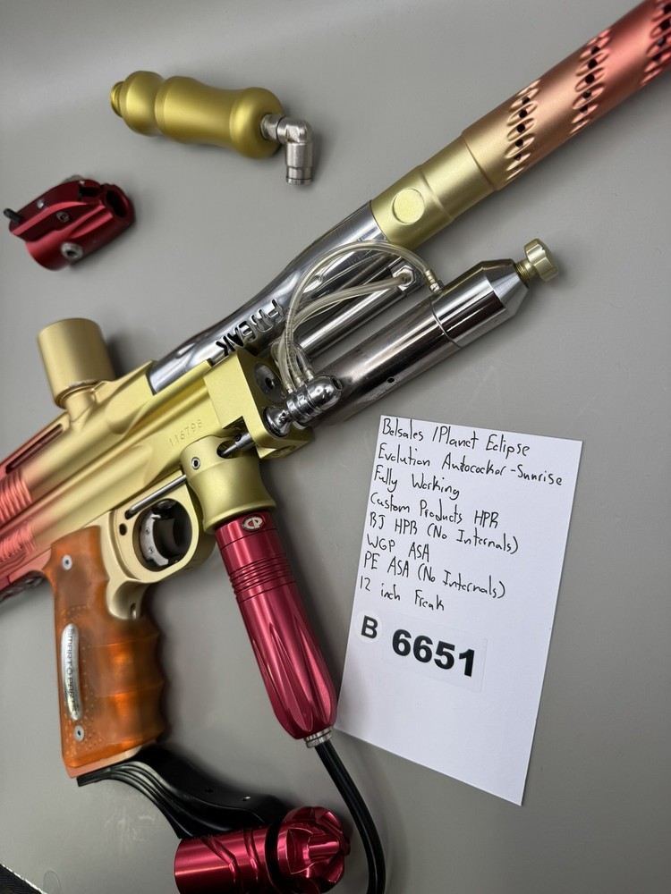 Planet Eclipse Evolution Autococker Sunrise Gold/Red 12"