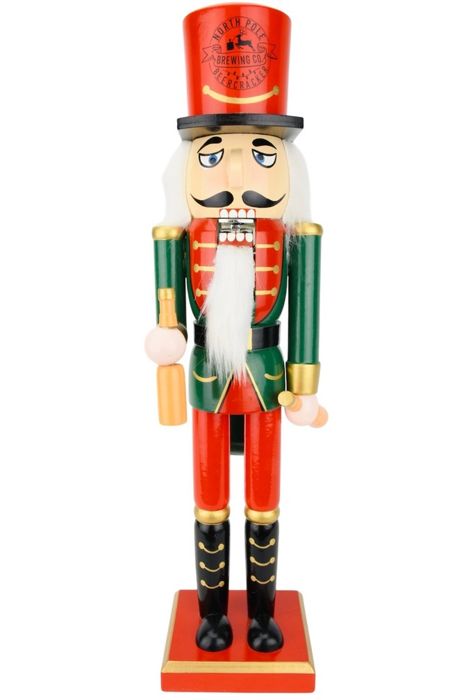 Tree Buddees Beercracker Bottle Opener Nutcracker 15" Tall Beer Opener Fun Decor