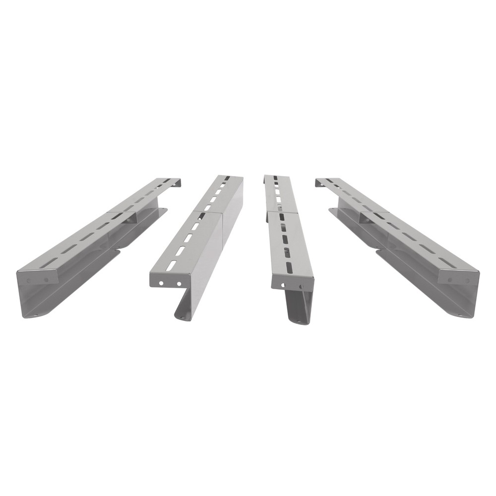 8PK Overhead Storage Bin Rack Ceiling Racks for Utility Bins Organization- Gray