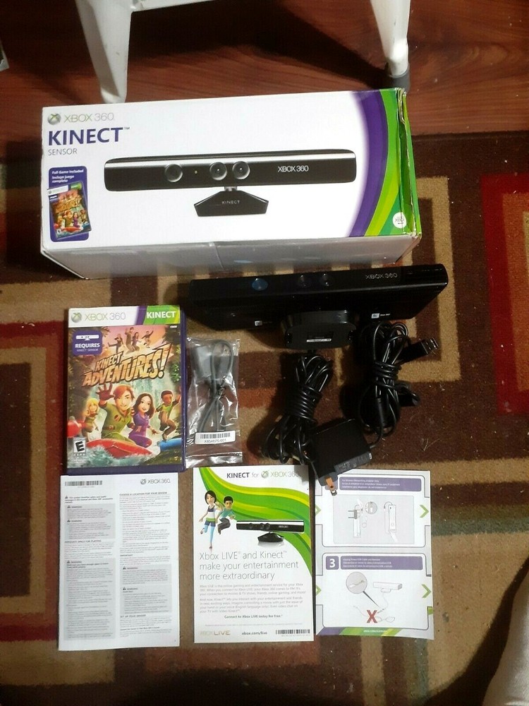 XBOX 360 Kinect Motion Sensor & Camera With Kinect Adventures + Original Box