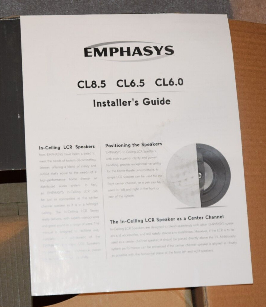 EMPHASYS CL8.5, 175W, 1 Ceiling Speaker