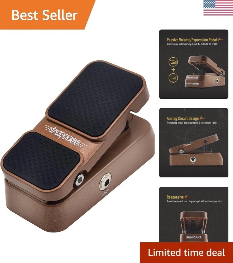 Versatile Guitar Pedal: Passive Volume & Expression Control for All Instruments