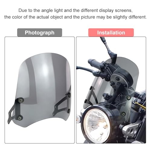 Windshield Windscreen Compatible with XSR900 2016-2021 XSR900 Windshield Grey