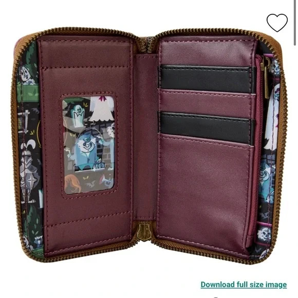 Loungefly Disney Haunted Mansion Stretching Portraits Zip-Around Wallet